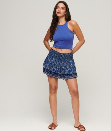 Vintage Tiered Mini Skirt Image 4