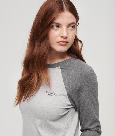 Essential Logo Long Sleeve Baseball Top Image 2