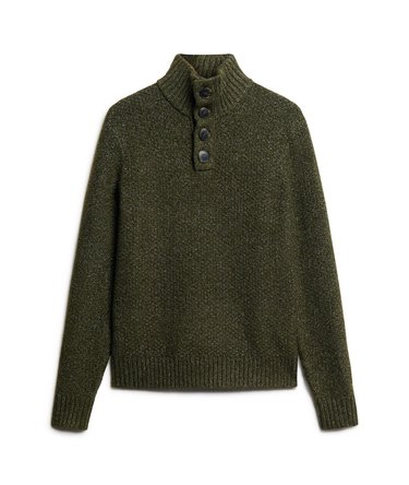 Pull en maille épaisse à col boutonné Image 6