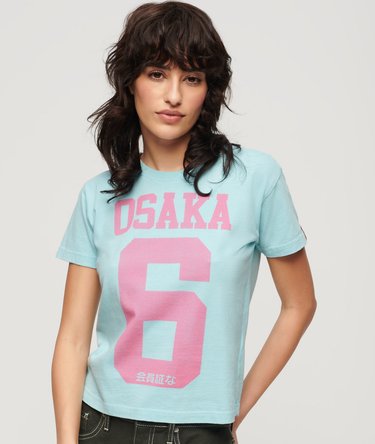 Osaka 6 Kiss Print 90s -T-paita Image 1