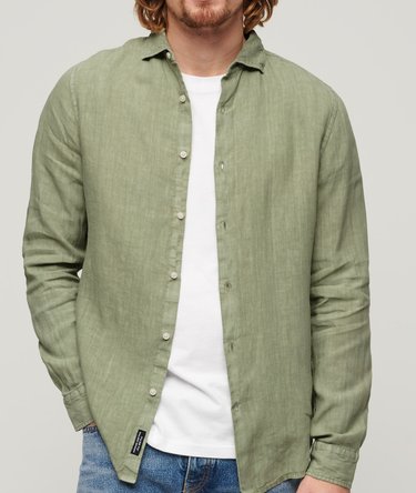 Casual Linen Long Sleeve Shirt Image 7