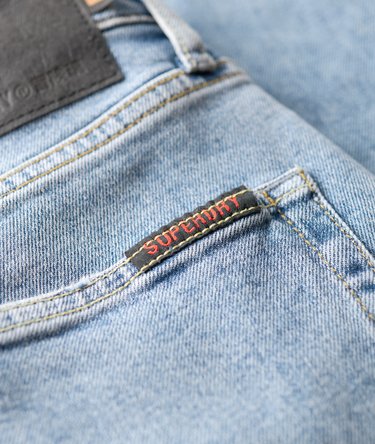 Tætsiddende Vintage jeans i økologisk bomuld med lige ben Image 4