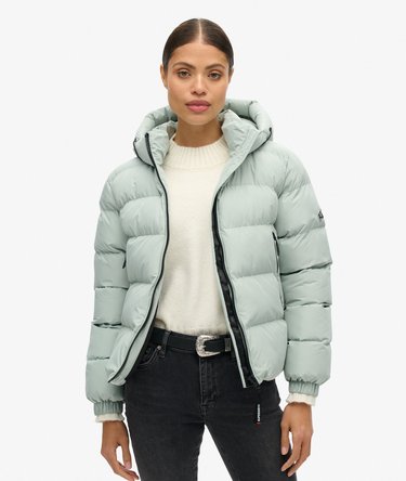 Sports pufferjas met capuchon Image 1