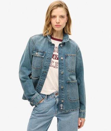 Veste en jean brodée Chore Image 2