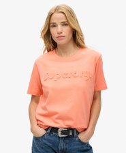 T-shirt met reliëflogo en relaxte pasvorm