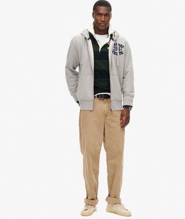 Vintage Athletic Zip Hoodie Image 2