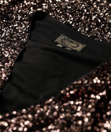 Sequin Wrap Mini Dress Image 6