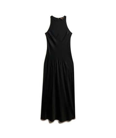 Satin Racer Midi Dress Image 8