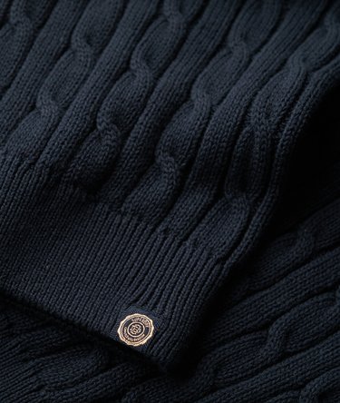 Oversized V Neck Cable Jumper Image 5