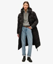 Microfibre Longline Puffer Coat