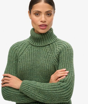 Slouchy Stitch Roll Neck Knit Image 3