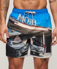 Photographic 17-inch Recycled Swim Shorts