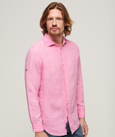 Chemise décontractée à manches longues en lin Image 2