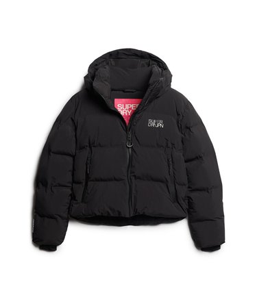 Hooded Boxy Puffer Jacket Image 7