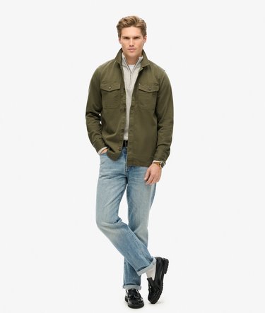 The Merchant Store - Overshirt met visgraatmotief Image 2