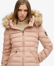 Fuji Faux Fur Hood Mid Length Puffer Coat