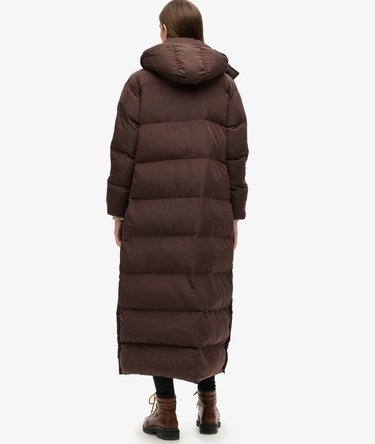 Maxi täckjacka med huva Image 6