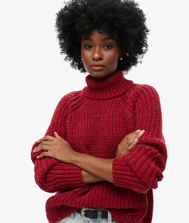 Pull ample en maille à col roulé Image 3