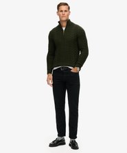 Vintage Jacob Cable Knit Half Zip Jumper