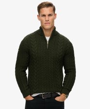 Vintage Jacob Cable Knit Half Zip Jumper