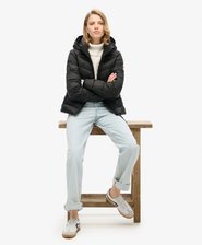 Hooded Fuji Quilted Padded Jacket