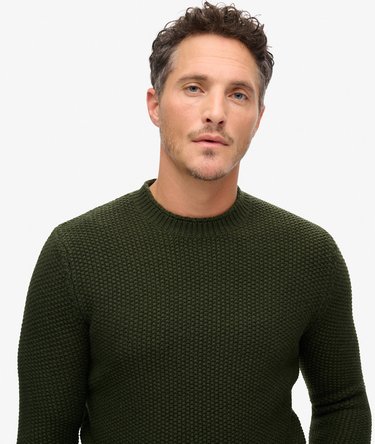 Teksturowany sweter z okrągłym dekoltem Merchant Store Image 3