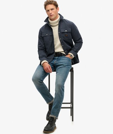 Luomupuuvillainen canvaskankainen Workwear-paitatakki Image 2