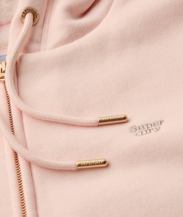 Essential hoodie met rits en borgvoering Image 5