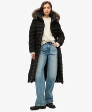 Fuji Faux Fur Hooded Longline Jacket