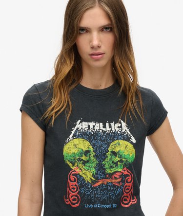 Metallica x Superdry Cap Sleeve Band T-Shirt Image 3