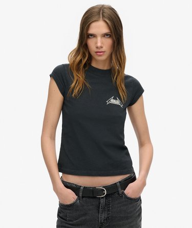 Metallica x Superdry Cap Sleeve Band T-Shirt Image 1