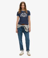 Athletic Essentials Beach Graphic Ringer T-Shirt