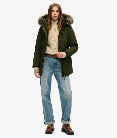 Everest Faux Fur Hooded Parka Coat Image 2