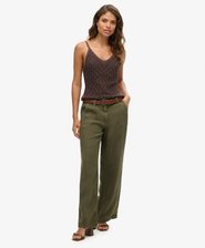 Pantalones de lino de talle bajo