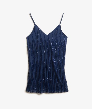 Fringe V Neck Cami Mini Dress Image 7