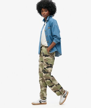 Pantalon cargo droit taille basse Image 2