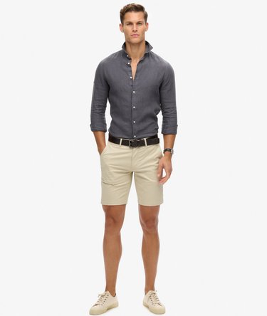 Chemise décontractée à manches longues en lin Image 2