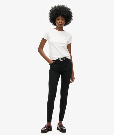 Vintage skinny jeans i økologisk bomuld med mellemhøj talje Image 1