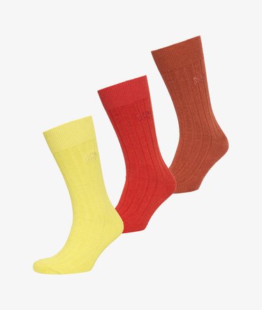 Gerippte Unisex Core Crew Socken im 3er-Pack aus Bio-Baumwolle Image 1