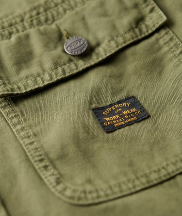 Organic Cotton Canvas Workwear Overshirt Image 4