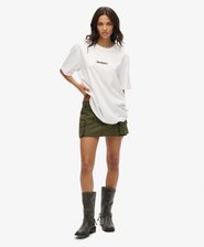 Oversized Micro Logo Graphic T-Shirt