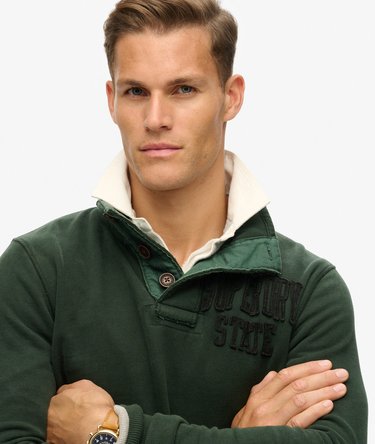Vintage Athletic trøje med kort knaplukning Image 4