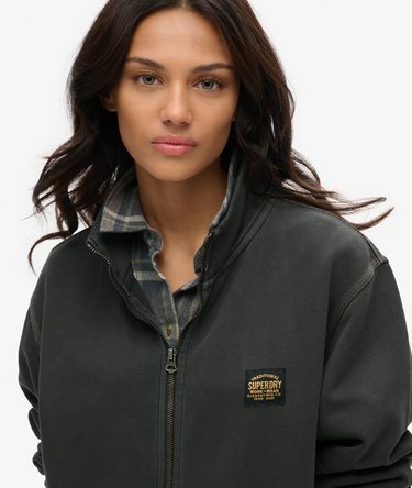 Oversized Contrast Stitch Track Top Image 3