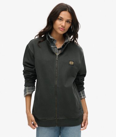 Oversized Contrast Stitch Track Top Image 1