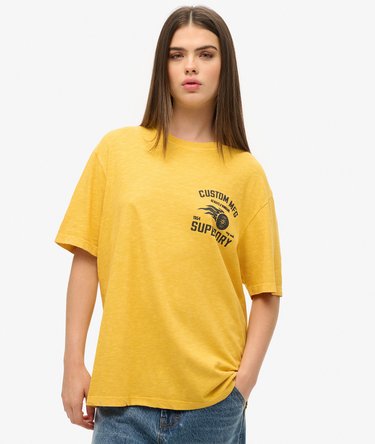 Biker Oversize-T-Shirt mit Grafik Image 1