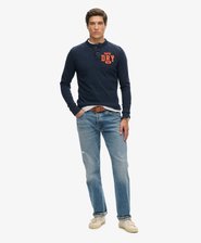 Camiseta con cuello panadero de manga larga Vintage Athletic