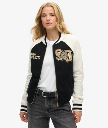 College Bomberjacke aus Jersey mit Grafik Image 1