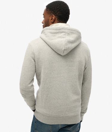 Organic Cotton Vintage Logo Embroidered Zip Hoodie Image 4