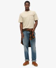 T-shirt met borstzak en contrasterend stiksel