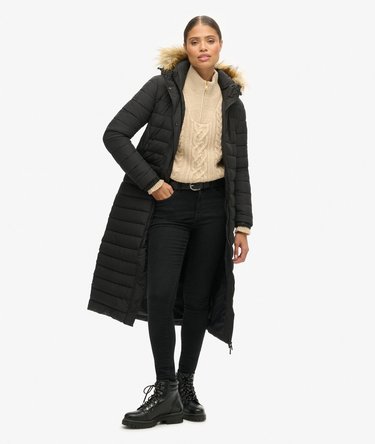 Fuji Hooded Longline Puffer Coat Image 1